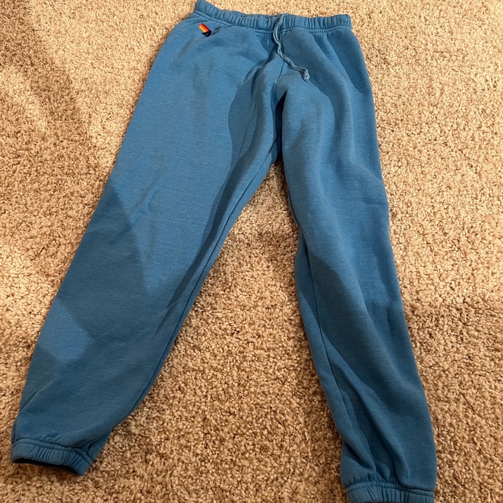 Aviator Nation 5 STRIPE SWEATPANTS - Neon blue// NEON